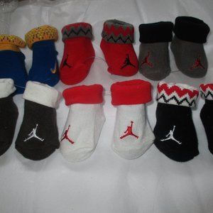 6 Pair Infant NIKE MICHAEL JORDAN Socks-0-6mo